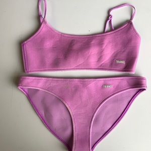 purple triangl bikini
